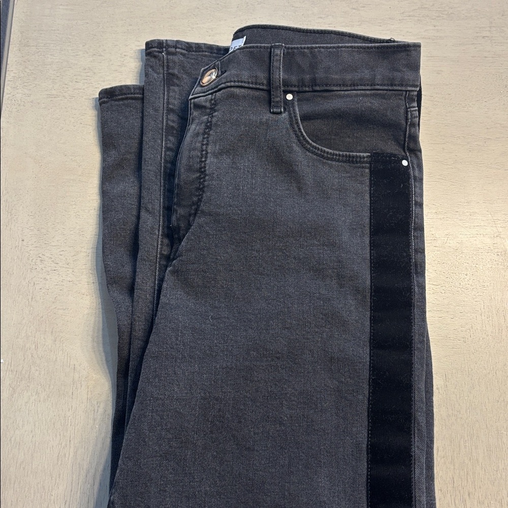 LOFT black velvet stripe jean - Picture 3 of 6